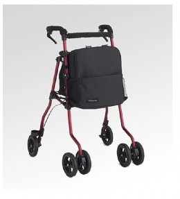 歩行車 コンテ  ：  安定性と使いやすさを両立した歩行車。 4.6kgの軽さとコンパクトなサイズを実現。 後輪側のフレーム間隔を広げることで、支持基底面が広く安定性が高いフレーム設計です。